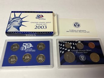 Lot 413SES- US Mint 2003 Proof Set Of States Coin Currency Set - Illinois- Alabama- Maine-arkansas- Missouri