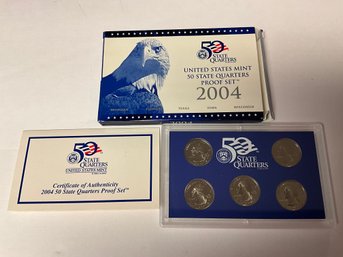 Lot 420SES- United States US Quarter Proof Set Of MI, FL, TX, IO, WI 2004