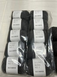 Lot 101Q - Julie Hoover Box Of Slate Tweed 13 Skeins Fiber 50% Baby Cashmere & 50% Baby Yak