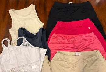 Lot 54- Workout Wear - Skorts - Skirts - Tank Tops Womens Size Small Lot Of 8