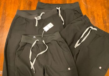 Lot 55- FIGS High Waisted Healthcare Black Pants - Technical Collection - Small M/P - Some New - Lot Of 4