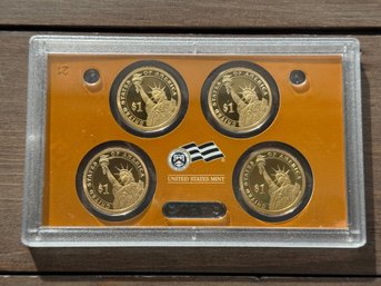 Lot 438SES - 2008 US Mint Presidential $1 Coin Proof Set With Monroe, Adams, Jackson, Van Buren - COA Treasury