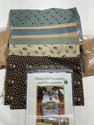 Lot 118Q - Flower Pot Pincushion & Thread Catcher Kit By Magot Langueodoc Fat Quarter Friendly