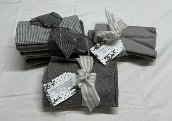 Lot 121Q - Shades Of Grays From Behind The Scenes & Dear Mum By Moda Fat Quarters And Half Yards.