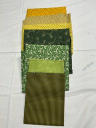 Lot 124Q - 7 Yards! 9 Shades Of Yellow & Green Collection Inspired By Sheryl Johnson Of Temecula Quilting