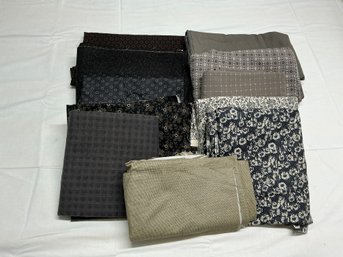 Lot 127Q - 20 Yards! Brown, Black & Gray Lot Of Different Shades And Patterns By Moda, Whisper Studios