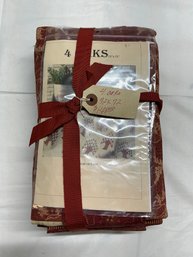 Lot 139Q- NEW! 4 Oaks Tree Quilt Kit By Jeanne Evert - Tan Background Red, Autumn, Tans, Brown Rustic Colors