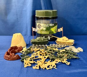 Lot 214 -  Toys-r-Us Military Forces - True Heroes Soldier 72 Piece Play Set - Plastic Army Men - Tanks