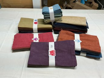 Lot 156Q - 15 Yards! Hand Dyed Suede Look Cotton - Rustic Colors Blues, Purples,reds, Brown & Greens