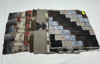 Lot 161Q- Squares 17 Already To Be Sewn Together For Pillows On Quilt - Each Different Design & Colors
