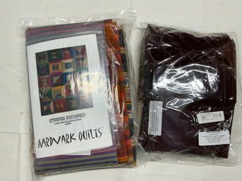 Lot 166Q- NEW! Jefferson Square Kit & Aardvark Quilts Stripes Squared Multi Demensional Effects