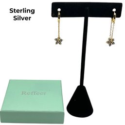 Lot 405 - Reffeer Sterling Silver Dangle Heart Earrings - New In Box - Nice Gift!