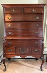 Lot 33-  Very Nice! Philippine Mahogany High Boy Chest - Vintage Bedroom Furniture