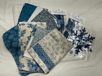 Lot 179Q- Silhouettes Laser Cut Appliqu - Fabric Kit Winter Village By Laundry Basket Quilt