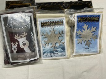 Lot 193Q- New- (3) Primitive Gathering- Snowflakes- Let It Snow &  Reindeer Like Father Like Son Kits