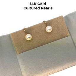 Lot 10- 14K Gold Cultured Pearl Clip On Earrings - Fine Jewelry - Vintage 1983