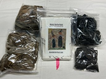 Lot 195Q- New- Mavis Butterfield Hooked Rug Pattern - Hand Dyed Wool - Witch Pumpkins Kit