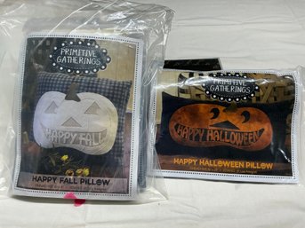 Lot 196Q- New Primitive Gathering Happy Halloween Pillow Lisa Bonasean Happy Fall Pillow Kits