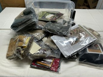 Lot 216Q- Bin Full - Lots Of Wool Fabrics - Different Colors & Sizes For Sewing - Patterns And Kits