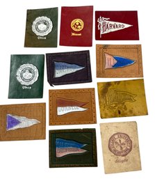 Lot 841 - 1910 Leather Tobacco College Pennants - Harvard University - Colgate - Dartmouth - Cornell - Lot 11