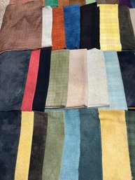 Lot 223Q- Large Lot Of Fabric - Blackberry Primitives Wool Yards & Half Yards Pumpkin, Indigo, Sunflower