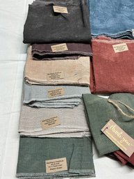 Lot 224Q- New - Blackberry Primitive Hand Dyed Linen Fabric Yards - Half Yards - Wine NY, Waters Edge