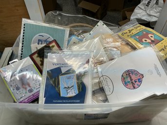 Lot 227Q- Large Collection Of Needle Point Quilt Pattern, Wool Applique, Baby Clothes Patterns Xmas Stocking