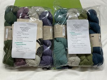 Lot 236Q - Colorful Yarn From The Woolly Thistle 28-32 Gauge Colors Natural, Lucken, Lake And Winter Sky
