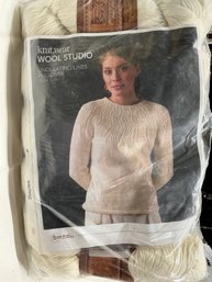Lot 239Q - Wool Studio Alpine In Natural 100% Mountain Merino Pullover Kit New In Package