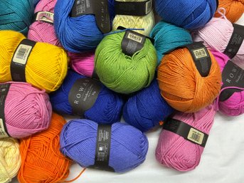 Lot 240Q - Yarn Skeins - 31 Rowan Cotton Glace Hand Knit Catron Skeino Oovely Assorted Colors