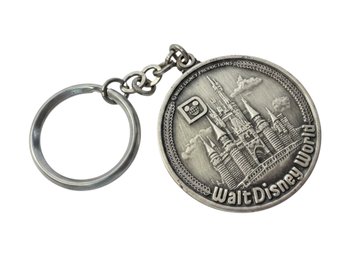 Lot 307ROW - 1970-80s Walt Disney World Pewter Vintage Coin Keychain Souvenir Medallion
