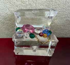 Lot 311ROW - Signed Crystal Memories Treasure Chest Crystal - Fables & Tales Multicolor Rhinestones