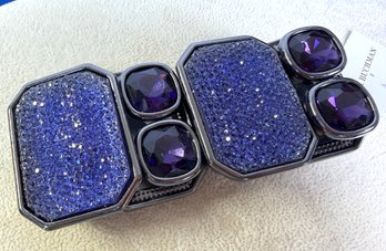 Lot 319ROW - Gotta Love Purple! Dana Buchman New Chunky Statement Stretch Sparkly Bracelet