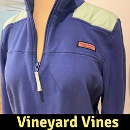 Lot 2SES- Vineyard Vines Blue Pullover Sweatshirt Womens Large