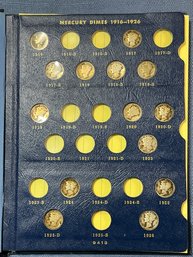 Lot 611WH - Mercury Dime 1916 - 1945 Total 53 Dimes - Liberty Head