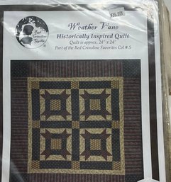Lot 114Q - Weather Vane Exclusive Historically Inspired Quilt Part Of Red Crinoline Col #5 Favorites