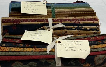 Lot 155Q - Fabric - 41 Fat Quarters - Harvest Home By Brannock / Patek, Moda Little Prints
