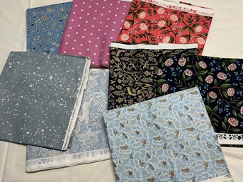 Lot 102Q - Fabric Liberty London Coleman & Hale, Amalfi, Colors Gray, Rose, Orange Prints & Solids Fat Quarter