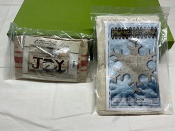 Lot 272Q - Primitive Gathering New Kit Applique Wool Let It Snow & Snowman Joy Pillow By Buttermilk Basin