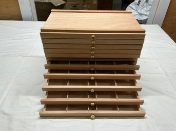 Lot 279Q - New Meeden 10 Drawer Art Supplies Storage Box Model AFB-6048-YM Natural Color