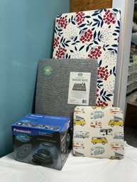Lot 285Q - Portable Quilter Ironing Boards By T N T, Wooly Felt Mat, Panasonic 360 Degree Freestyle Cordless