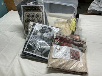 Lot 287Q - Small Bin Filled - Primitive Gathering Quilts Surprise Inside, Indicon By Lisa Bongean And More