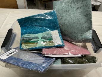 Lot 290Q - Bin Filled With Needlepoint, Wool Applique, Quilters Kits. Many Designs And Color To Fit All Ages