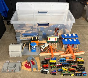 Lot 225 - HUGE Collection!!! Thomas The Tank Engine Train Toy Set-  2 Different Sets - Wood & Plastic