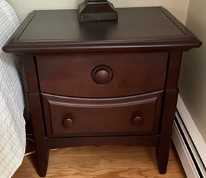Lot 21- Ragazzi Dark Cherry Wood Night Stand End Table - Very Nice!