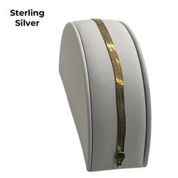 Lot 479 - Sterling Silver Bracelet 8' - Gold In Color