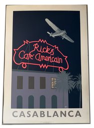 Lot 323 - Original Casablanca On Foam Core 1982  Ricks Cafe Amricain Neon Sign - Published By King Posters