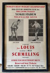 Lot 327 - Vintage Repro 1938 Boxing Rematch Between Joe Louis And Max Schmeling At Yankee Stadium