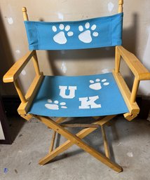 Lot 334 - University Of Kentucky (UK) Wildcats - Royal Blue Heavy Canvas And Iconic White Paw Prints Chair