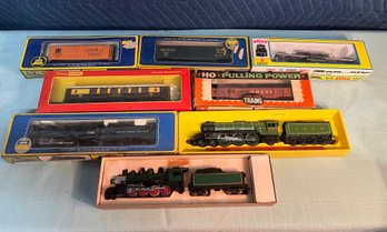 Lot 227- Train Lot - In Boxes- Atlas, Hornby, AHM, Old Lady - Varney - Railway Railroad - Lot Of 8
